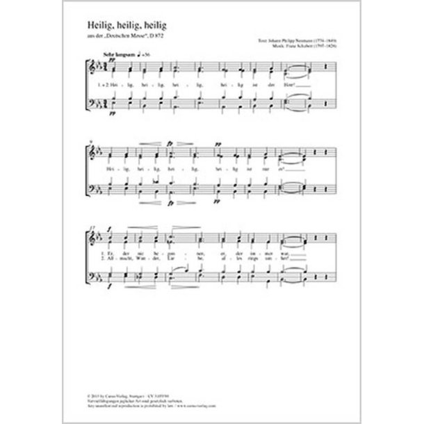 Heilig, heilig, heilig : aus: Deutsche Messe