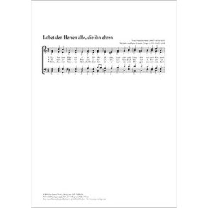 Lobet den Herren alle, die ihn ehren : C-Dur