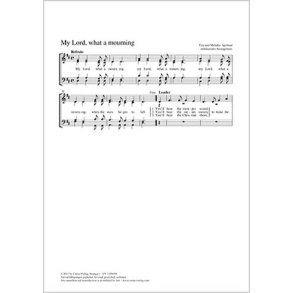 My Lord, what a mourning : D-Dur