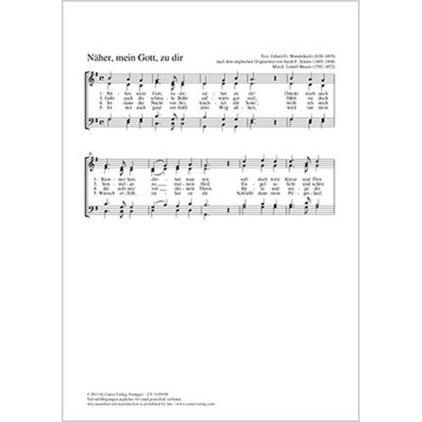 N&auml;her, mein Gott, zu dir : G-Dur