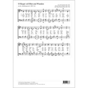 O Haupt voll Blut und Wunden : aus: Matthäuspassion