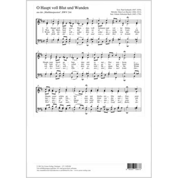 O Haupt voll Blut und Wunden : aus: Matth&auml;uspassion