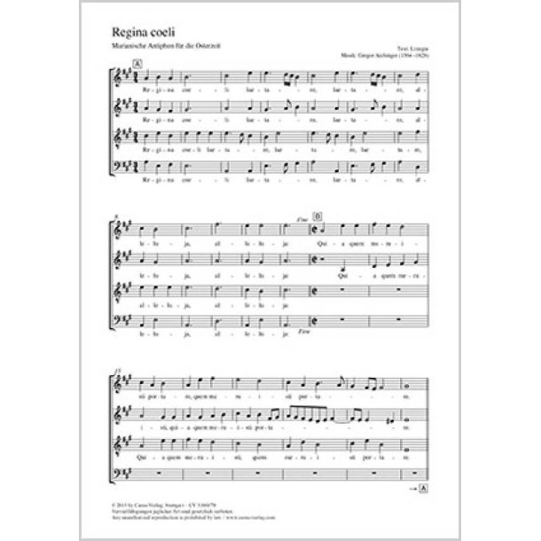 Regina coeli : A-Dur
