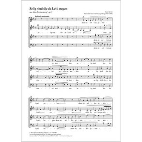 Selig sind, die da Leid tragen : aus: Zum Totensonntag