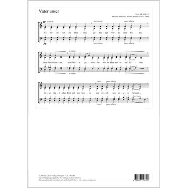 Vater unser : C-Dur