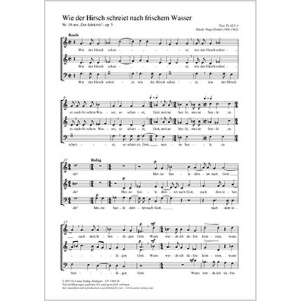 Wie der Hirsch schreiet : g-Moll