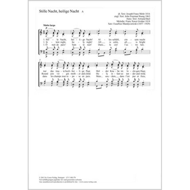 Stille Nacht, heilige Nacht : C-Dur