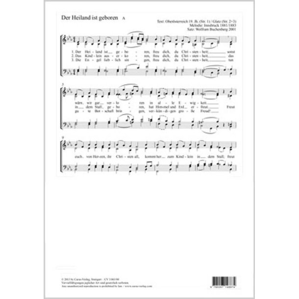 Der Heiland ist geboren : Es-Dur