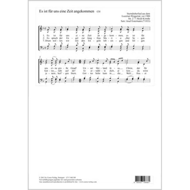 Es ist f&uuml;r uns eine Zeit angekommen : F-Dur