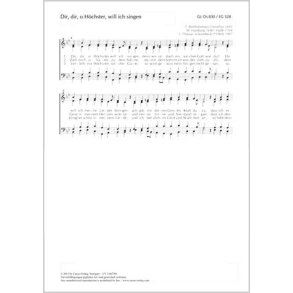 Dir, dir, o Höchster, will ich singen : B-Dur