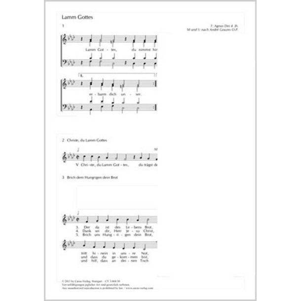Christe, du Lamm Gottes : f-Moll