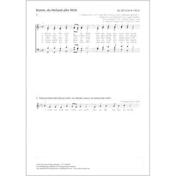 Komm, du Heiland aller Welt : dorisch