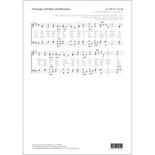 O Haupt voll Blut und Wunden : aus: Matth&auml;uspassion