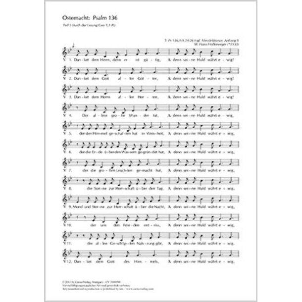 Psalm 136 : Osternacht