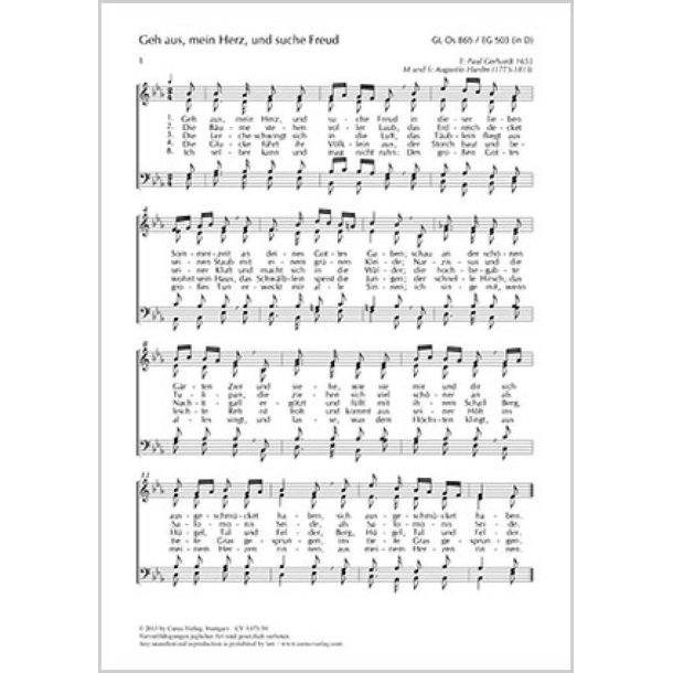 Geh aus, mein Herz, und suche Freud : Es-Dur