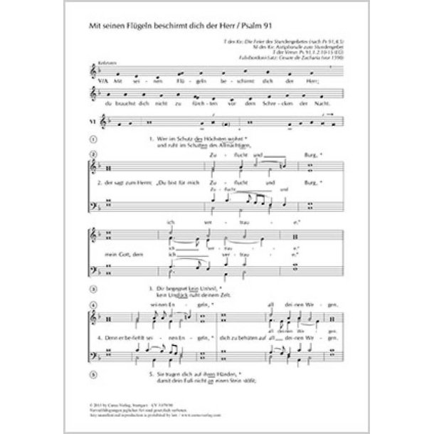 Mit seinen Fl&uuml;geln beschirmt dich der Herr : F-Dur