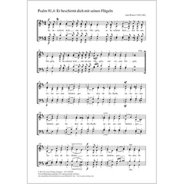 Er beschirmt dich mit seinen Fl&uuml;geln : D-Dur