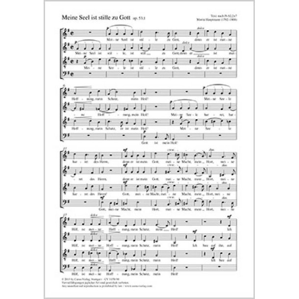 Meine Seel ist stille zu Gott : G-Dur