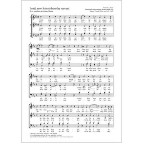 Lord, now lettest thou thy servant : Herr, nun lässest du deinen Diener