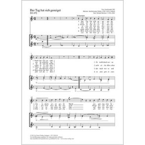 Der Tag hat sich geneiget : F-Dur