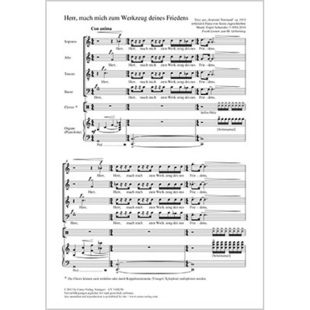 Herr, mach mich zum Werkzeug deines Friedens