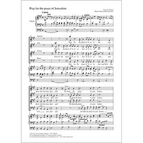 Pray for the peace of Jerusalem