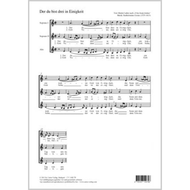 Der du bist drei in Einigkeit