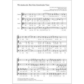 Wir danken dir, Herr Gott, himmlischer Vater : aus: Das Deo gratias nach dem Essen Zwölf geistliche Gesänge