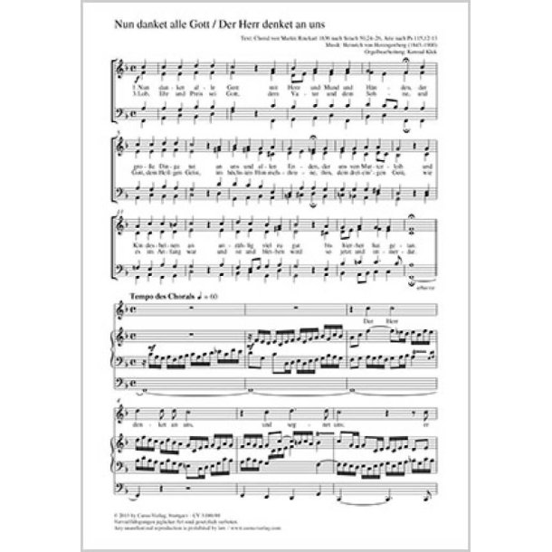 Nun danket alle Gott / Der Herr denket an uns