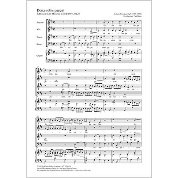 Dona nobis pacem : aus: h-Moll-Messe