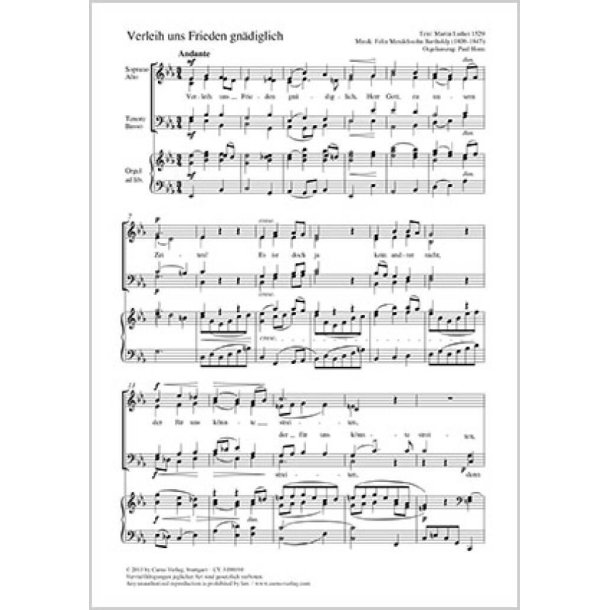 Verleih uns Frieden gn&auml;diglich : aus: Verleih uns Frieden gn&auml;diglich