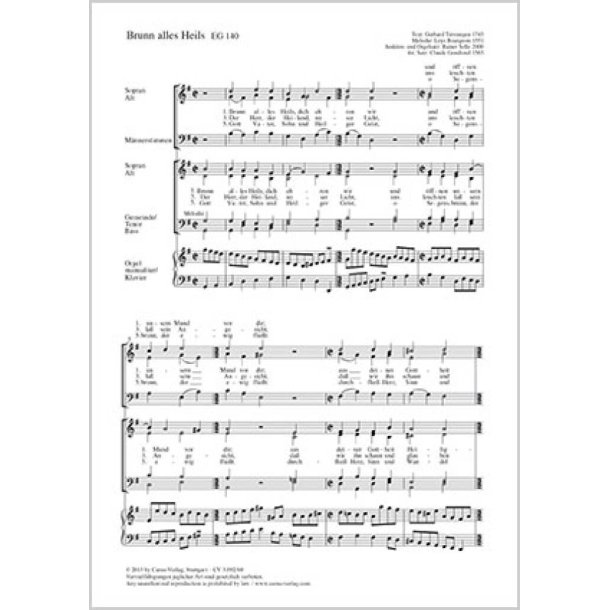 Brunn alles Heils : G-Dur