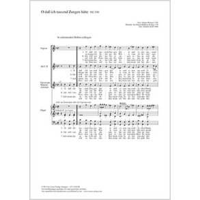 O daß ich tausend Zungen hätte : F-Dur