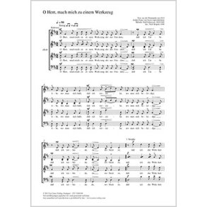 O Herr, mach mich zu einem Werkzeug : D-Dur