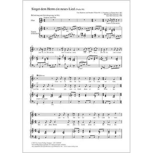 Singet dem Herrn ein neues Lied : F-Dur