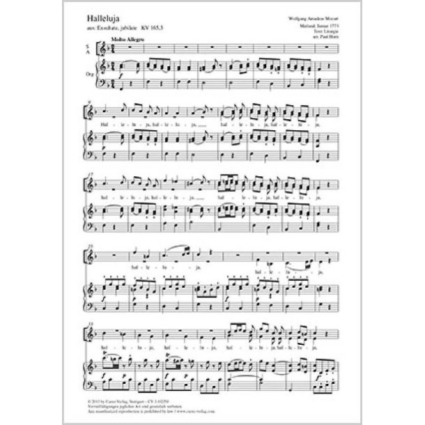 Halleluja : aus: Exsultate, jubilate