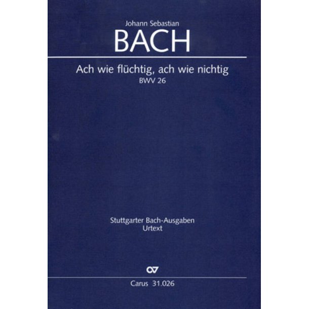 Ach wie fl&uuml;chtig, ach wie nichtig : Kantate f&uuml;r den 24. Sonntag nach Trinitatis