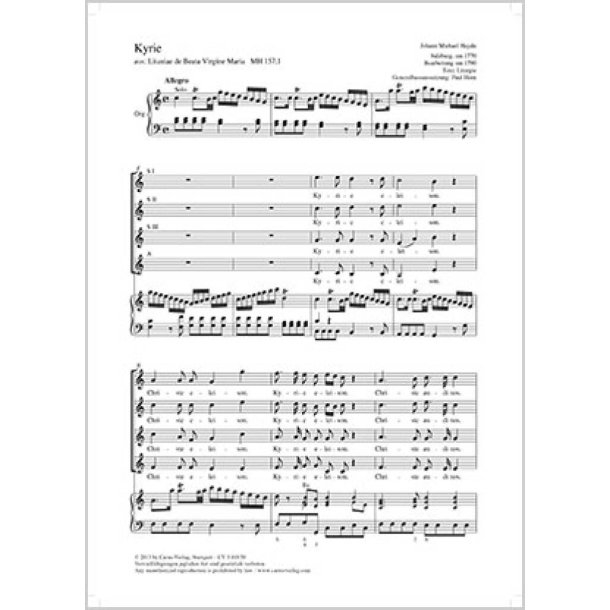 Kyrie : aus: Litaniae de Beata Virgine Maria