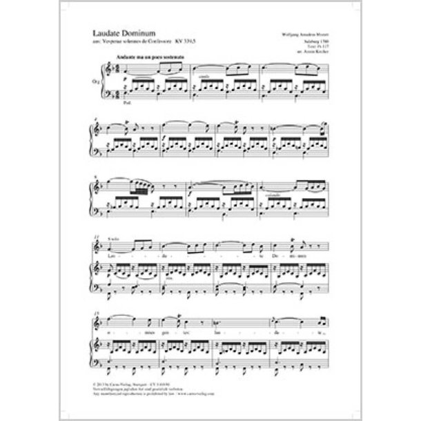 Laudate Dominum : aus: Vesperae solennes de Confessore