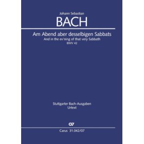 Am Abend aber desselbigen Sabbats : Kantate zum Sonntag Quasimodogeniti
