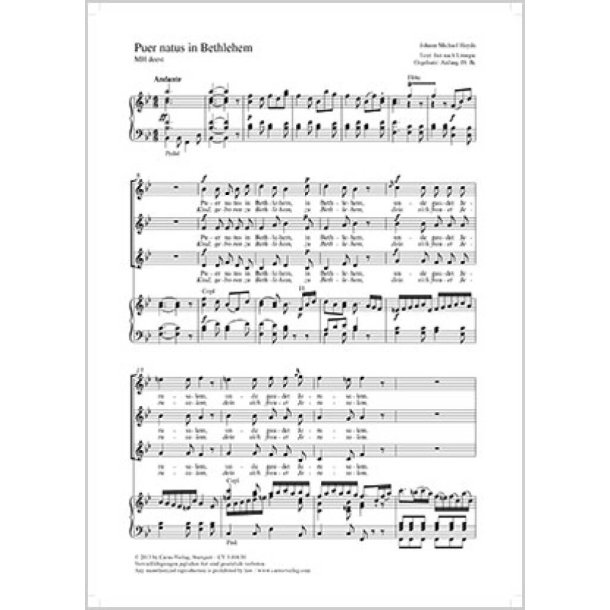 Puer natus in Bethlehem : Kind, geboren zu Bethlehem