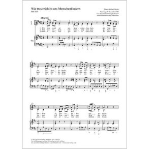 Wie trostreich ist uns Menschenkindern : D-Dur