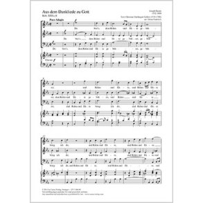 Aus dem Dankliede zu Gott : Es-Dur