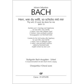 Herr, wie du willt, so schicks mit mir : Kantate zum 3. Sonntag nach Epiphanias