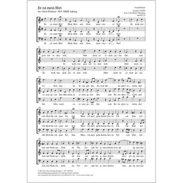 Er ist mein Hirt : aus: Sechs Psalmen