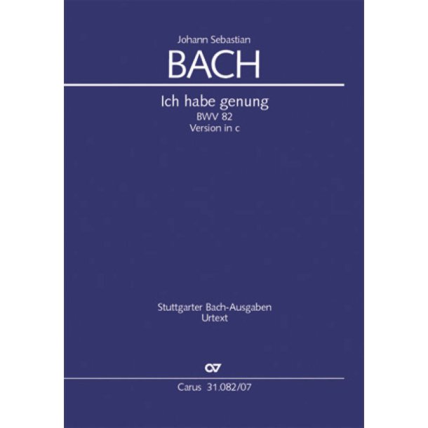 Ich habe genung [I] : Kantate zum Fest Mariae Reinigung