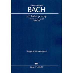 Ich habe genug [II] : Kantate zum Fest Mariae Reinigung