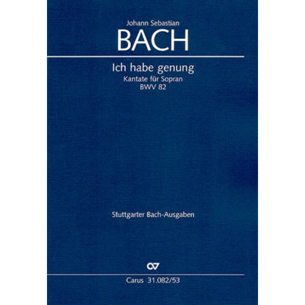 Ich habe genug [II] : Kantate zum Fest Mariae Reinigung