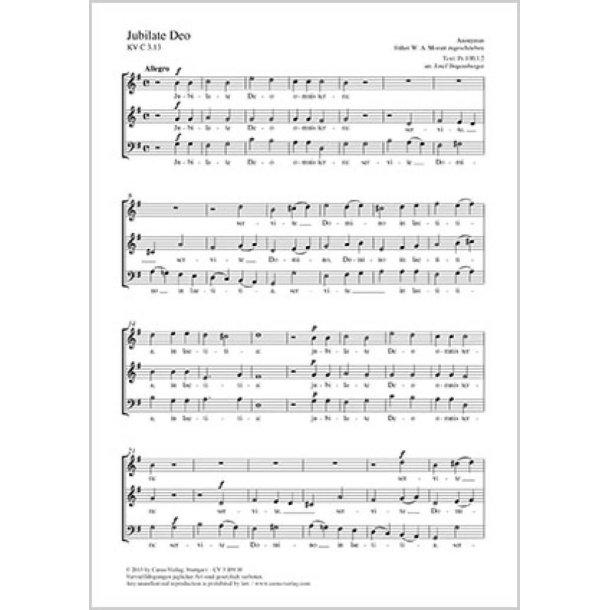 Jubilate Deo : G-Dur