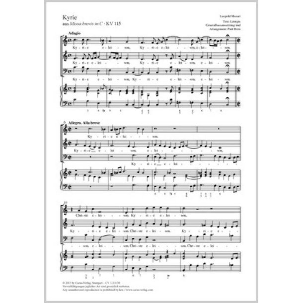 Kyrie in C : aus: Missa brevis in C